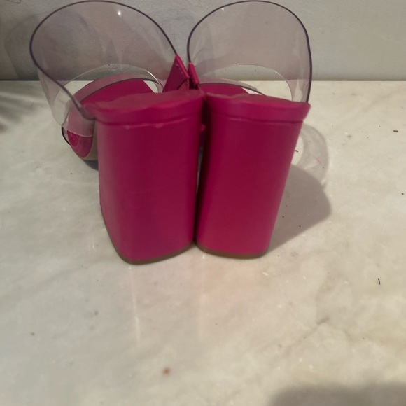 NWT Schutz Pink Clear Strap Block Heels – Size 7.5 barbiecore Y2K - Picture 4 of 8